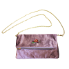 Pochette velours parme