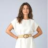 Ceinture en cuir tressé
